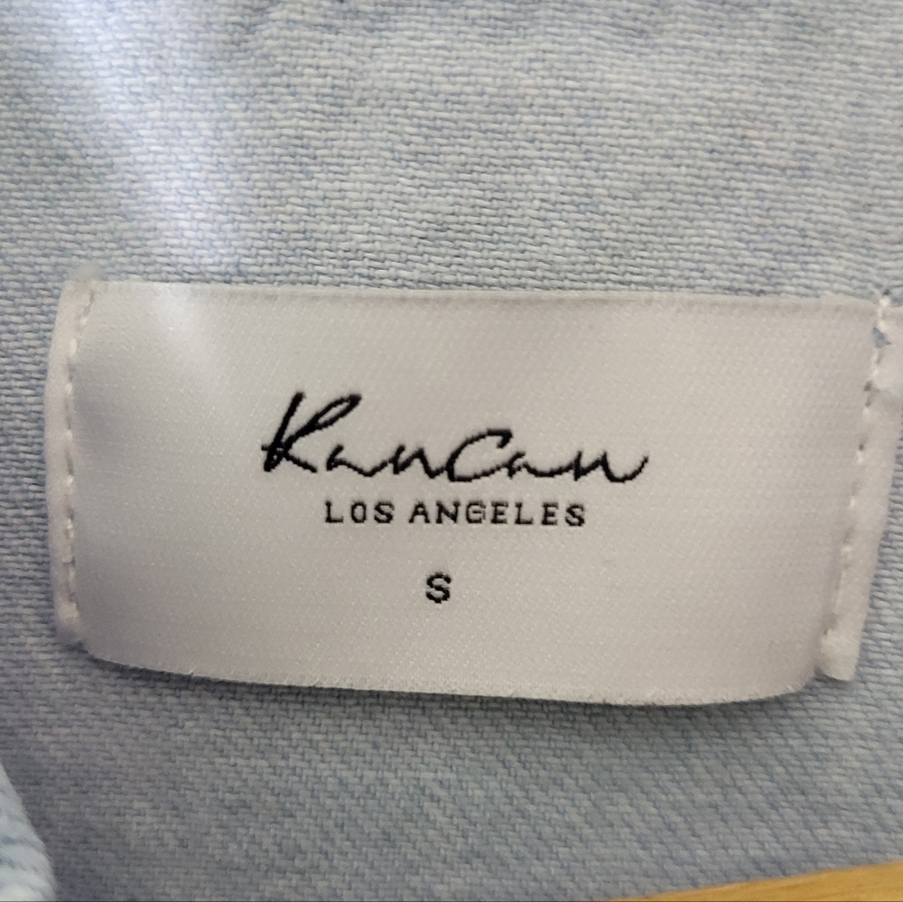 Kancan Denim Short Romper Size Small - Picture 7 of 8